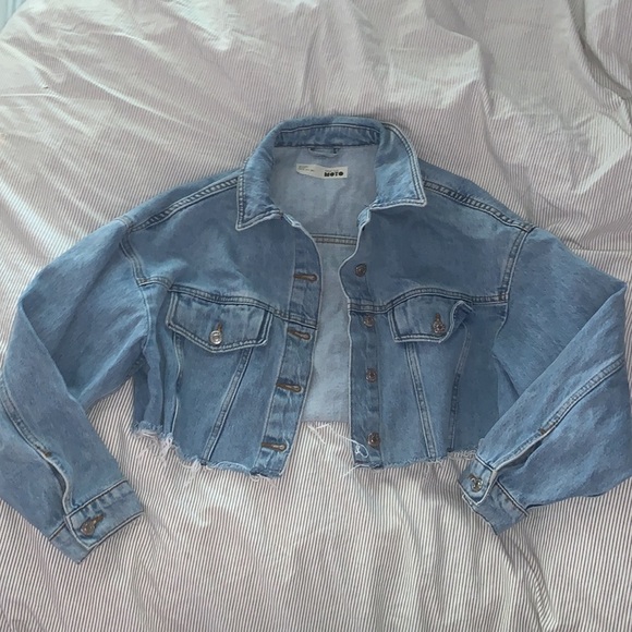 Moto topshop denim jacket size US4 perfect condition - Picture 2 of 5
